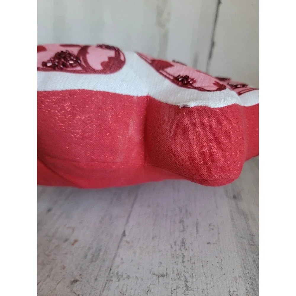 Love cupcakes beaded red bow pillow plush Valentine‎ home decor